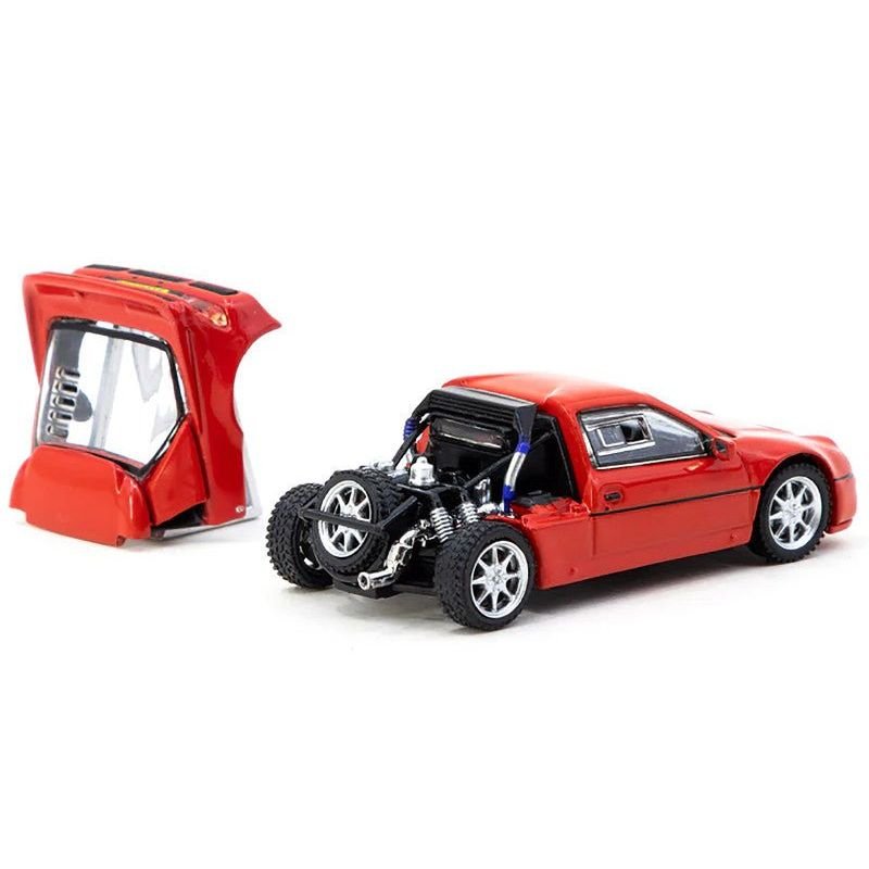 Ford RS200 Red "Hobby64" Series 1/64 Diecast Model Car by Tarmac Works-Tarmac Works-ModelCars.com