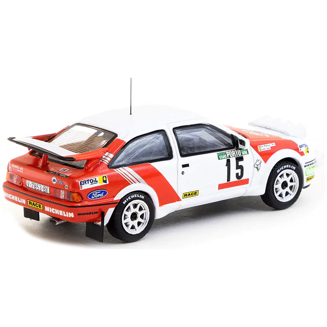 Ford Sierra RS Cosworth 15 Carlos Sainz - Luis Moya "Rally de Portugal - Vinho do Porto" (1988) "Hobby64" Series 1/64 Diecast Model Car by Tarmac Works - Tarmac Works - ModelCars.com
