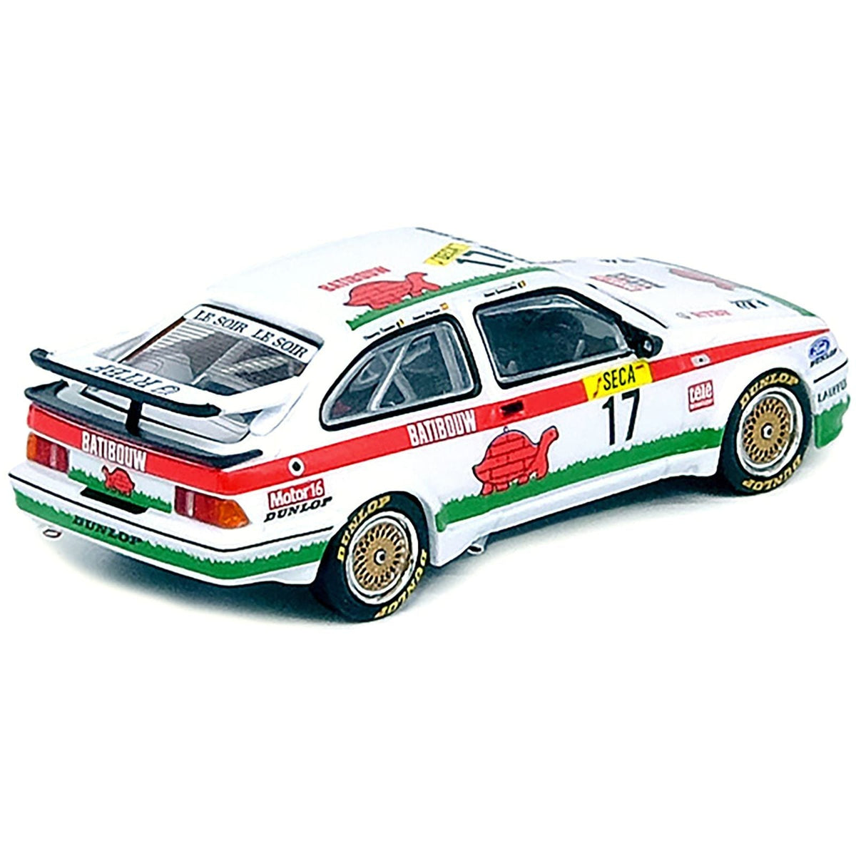 Ford Sierra RS500 Cosworth RHD (Right Hand Drive) 17 Alain Semoulin - Jesus Pareja - Thierry Tassin "BATIBOUW" WTCC World Touring Car Championship Spa 24 Hours (1987) 1/64 Diecast Model Car by Inno Models-Inno Models-ModelCars.com