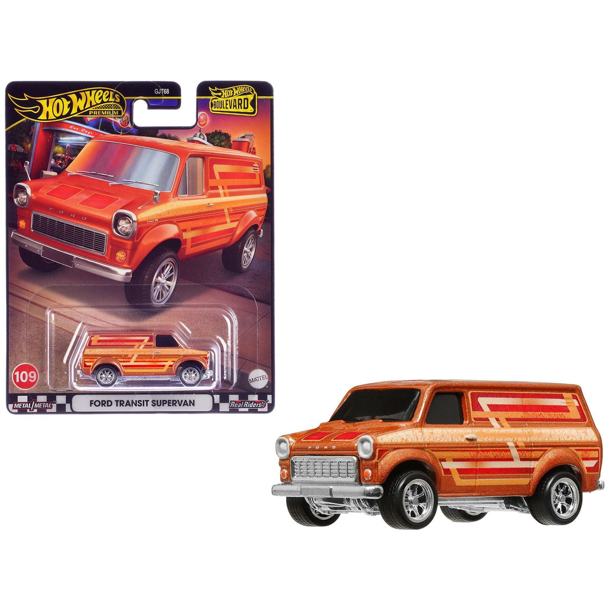 Ford Transit Supervan Copper Metallic with Graphics "Boulevard" Series Diecast Model Car by Hot Wheels-Hotwheels-ModelCars.com