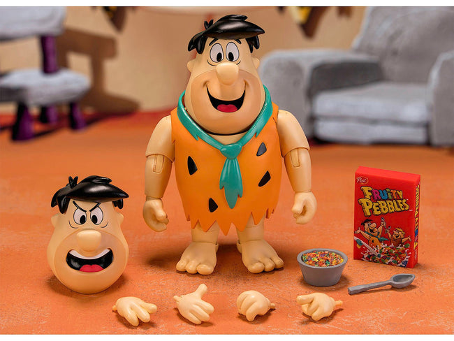 Fred Flintstone 6" Moveable Figure with Accessories and Alternate Head and Hands "The Flintstones - Post Fruity Pebbles" Model by Jada-Jada-ModelCars.com