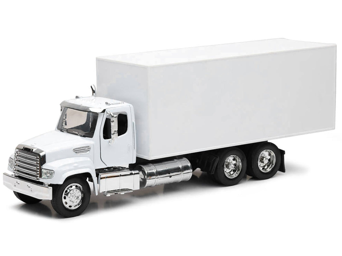 Freightliner 114SD Box Truck White "Long Haul Trucker" Series 1/32 Diecast Model by New Ray-New Ray-ModelCars.com