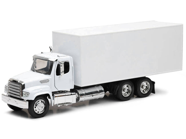 Freightliner 114SD Box Truck White "Long Haul Trucker" Series 1/32 Diecast Model by New Ray-New Ray-ModelCars.com