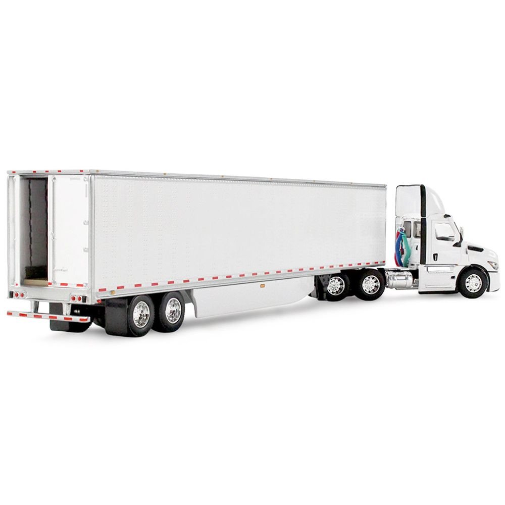 Freightliner Fifth Generation Cascadia Day Cab and 53' Utility Trailer with Skirts White 1/64 Diecast Model by DCP/First Gear-First Gear-ModelCars.com