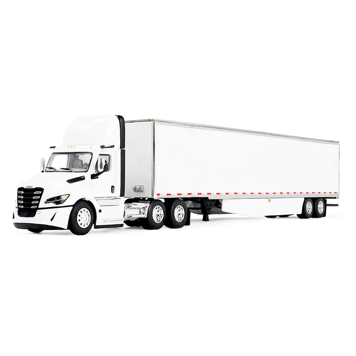 Freightliner Fifth Generation Cascadia Day Cab and 53' Utility Trailer with Skirts White 1/64 Diecast Model by DCP/First Gear-First Gear-ModelCars.com