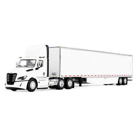 Freightliner Fifth Generation Cascadia Day Cab and 53' Utility Trailer with Skirts White 1/64 Diecast Model by DCP/First Gear-First Gear-ModelCars.com