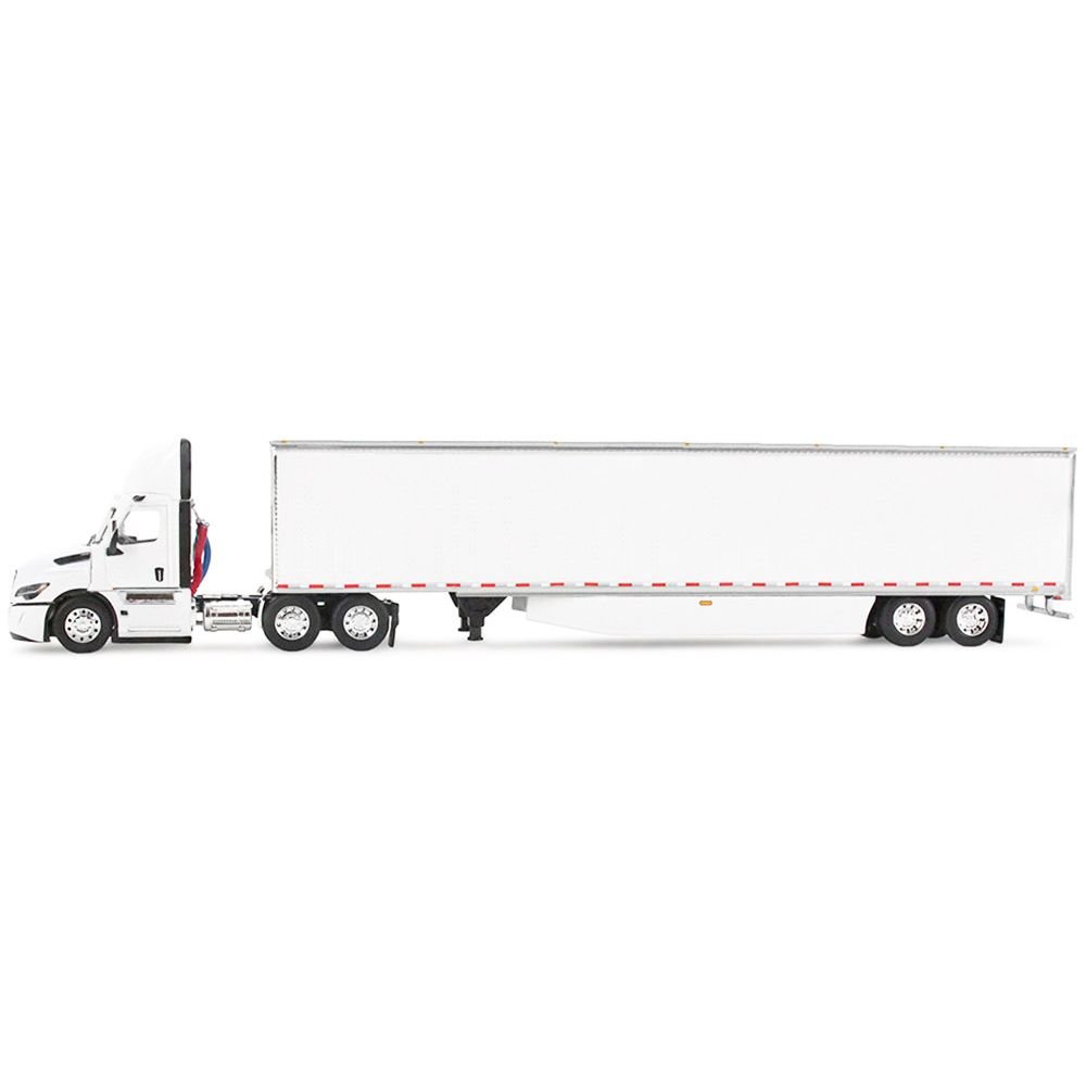 Freightliner Fifth Generation Cascadia Day Cab and 53' Utility Trailer with Skirts White 1/64 Diecast Model by DCP/First Gear-First Gear-ModelCars.com