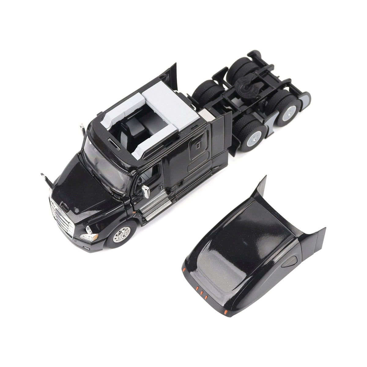 Freightliner New Cascadia Sleeper Cab Truck Tractor Black "Transport Series" 1/50 Diecast Model by Diecast Masters-Diecast Masters-ModelCars.com