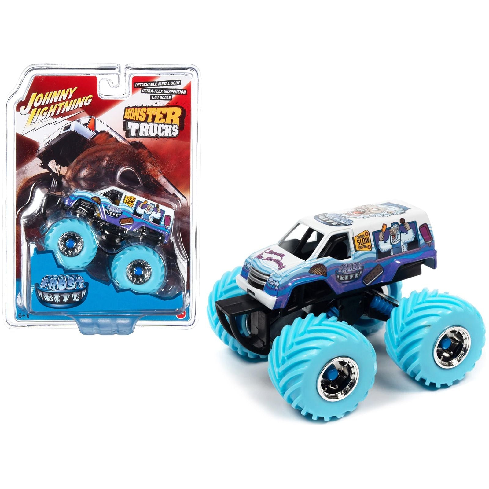 "Frost Bite" Monster Truck "I Scream You Scream" "Monster Trucks" Series 1/64 Diecast Model by Johnny Lightning - Johnny Lightning - ModelCars.com