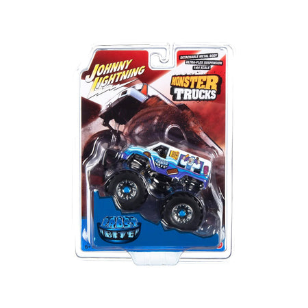 "Frost Bite" Monster Truck "I Scream You Scream" with Black Wheels "Monster Trucks" Series 1/64 Diecast Model by Johnny Lightning - Johnny Lightning - ModelCars.com