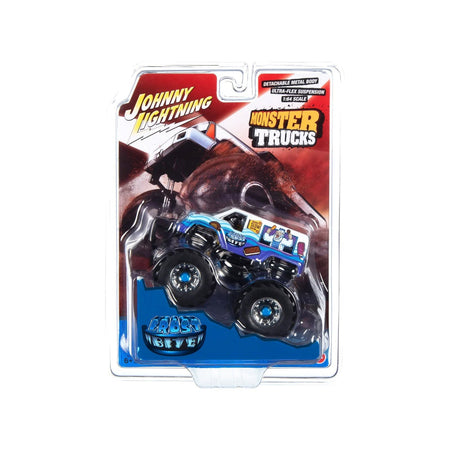 "Frost Bite" Monster Truck "I Scream You Scream" with Black Wheels "Monster Trucks" Series 1/64 Diecast Model by Johnny Lightning-Johnny Lightning-ModelCars.com