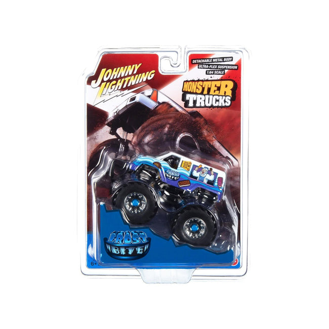 "Frost Bite" Monster Truck "I Scream You Scream" with Black Wheels "Monster Trucks" Series 1/64 Diecast Model by Johnny Lightning-Johnny Lightning-ModelCars.com