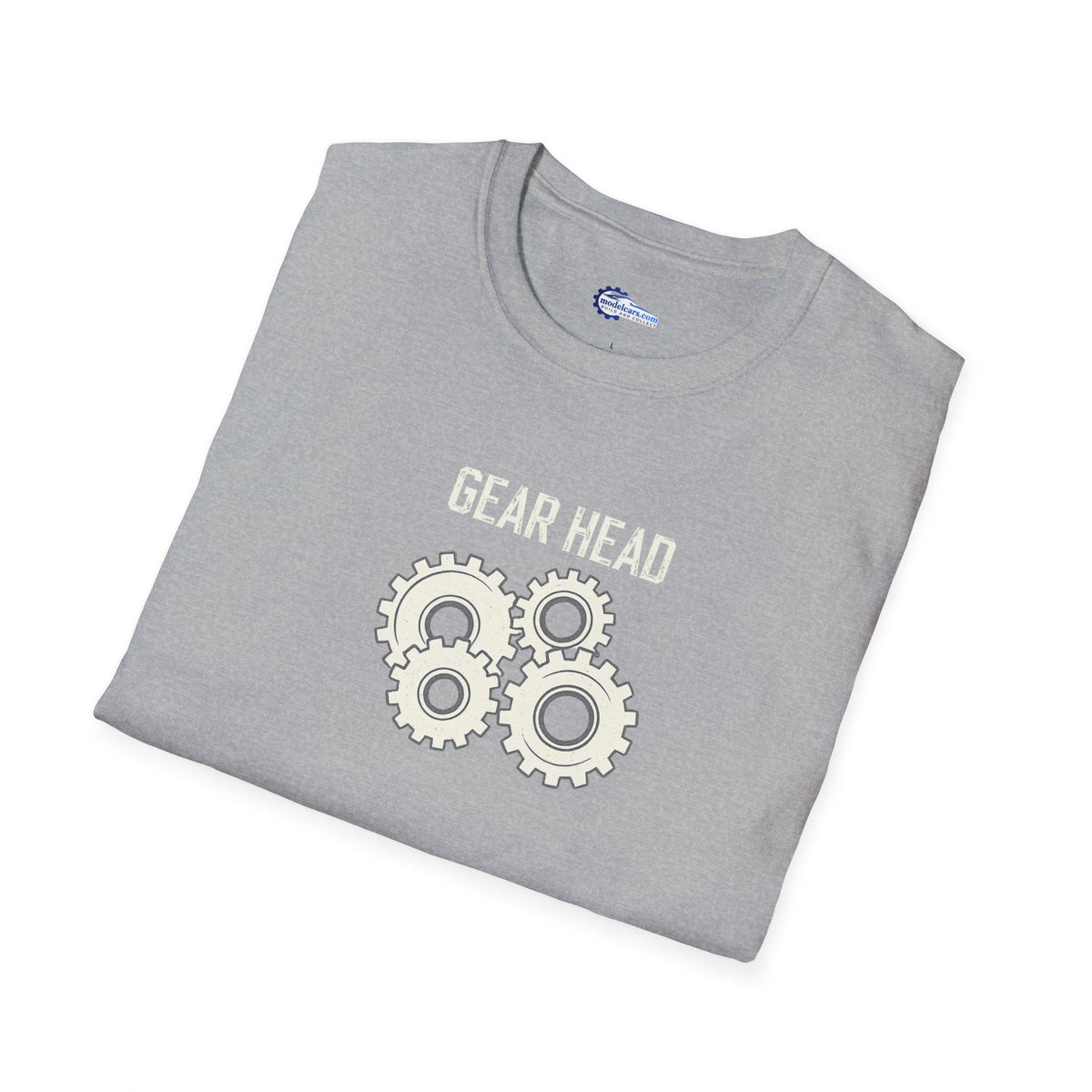 Gear Head Vintage T-Shirt - Light Text Design + Graphic-Modelcars.com-ModelCars.com