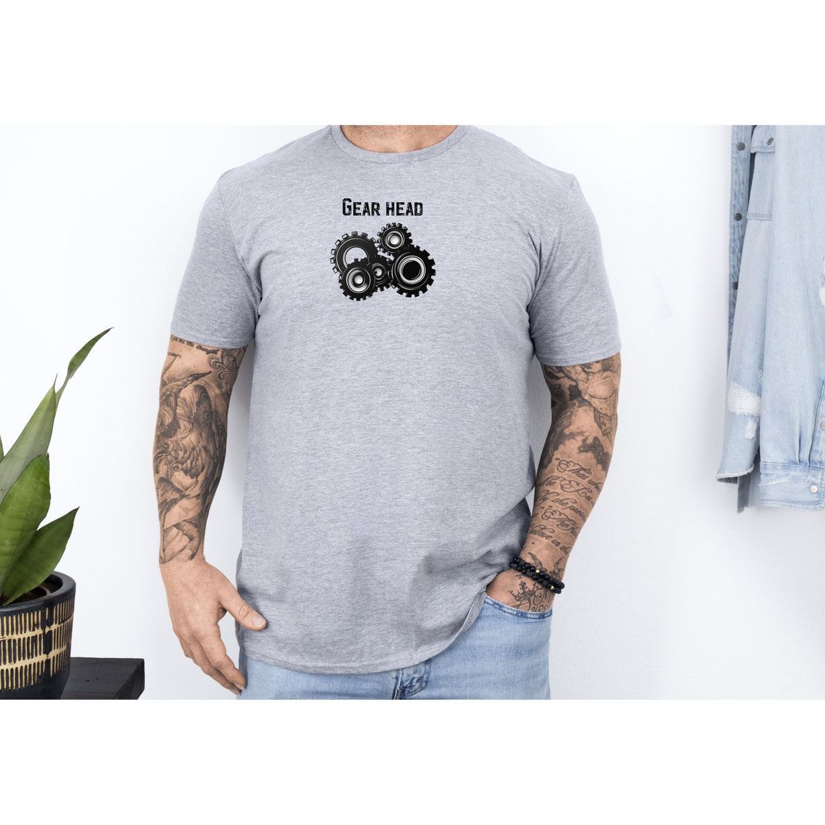 Gear Head Vintage T-Shirt - Text Design + Graphic-Modelcars.com-ModelCars.com