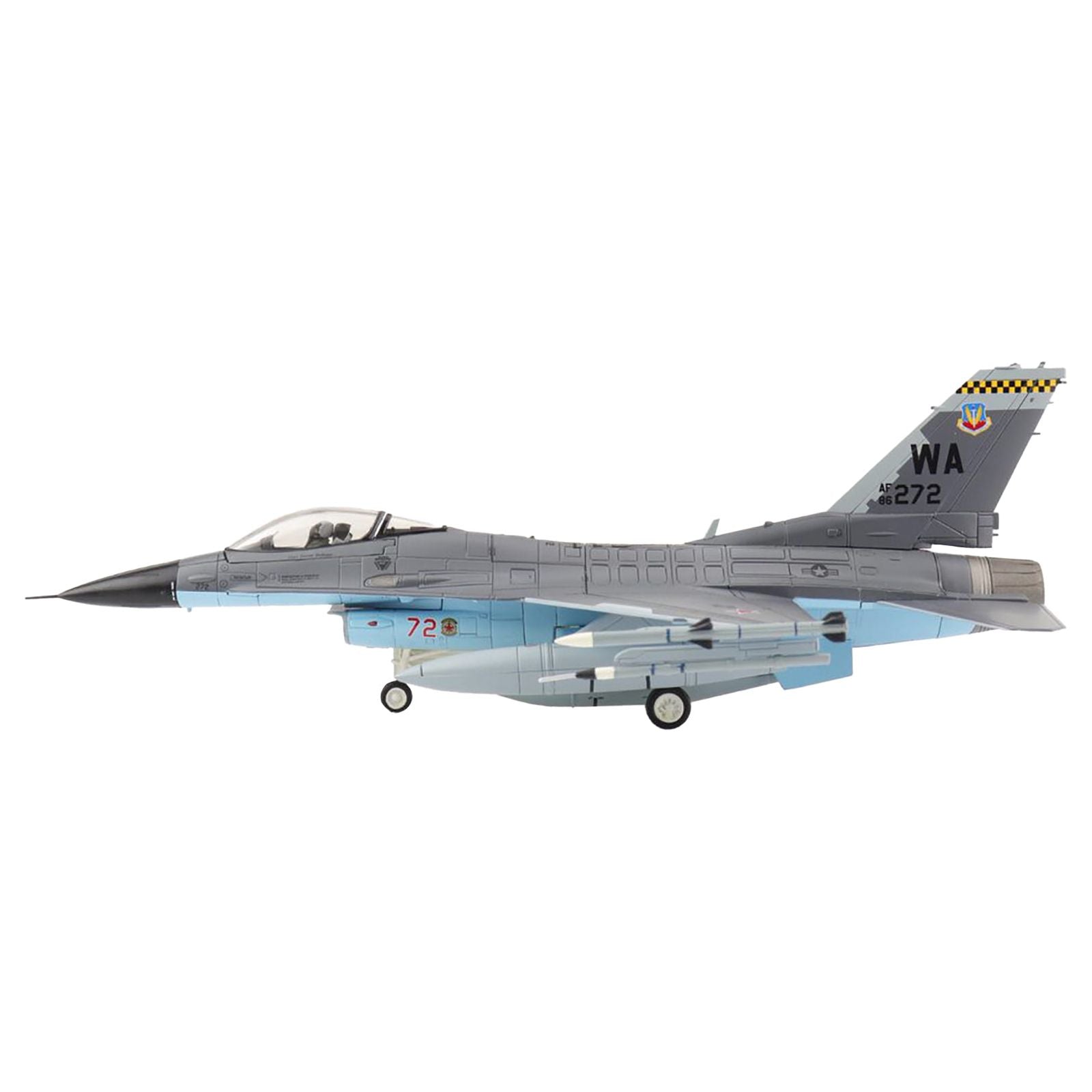 General Dynamics F - 16C Fighting Falcon "Shark" Fighter Aircraft "57th Wing 64th Aggressor Squadron Nellis AFB" (March 2017) "Air Power Series" 1/72 Diecast Model by Hobby Master - Hobby Master - ModelCars.com