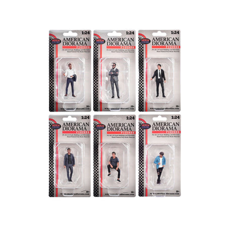 "Gentlemen's Club" 6 piece Figure Set for 1/24 Scale Models by American Diorama - American Diorama - ModelCars.com