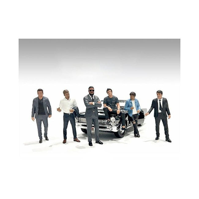 "Gentlemen's Club" 6 piece Figure Set for 1/24 Scale Models by American Diorama - American Diorama - ModelCars.com