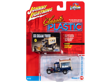 George Barris Ice Cream Truck Blue "Classic Plastic" "Pop Culture" 2024 Release 2 1/64 Diecast Model Car by Johnny Lightning-Johnny Lightning-ModelCars.com