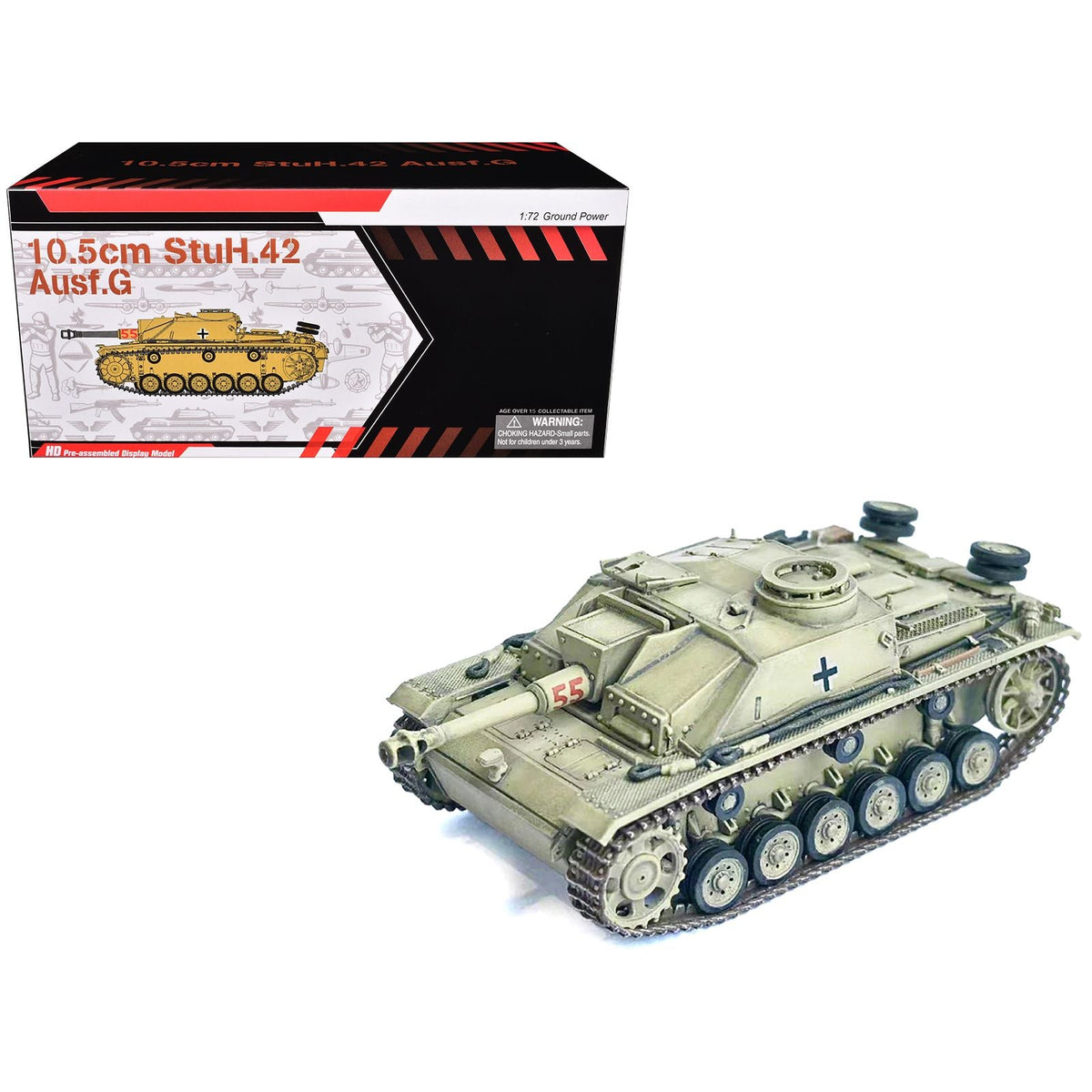 Germany 10.5cm StuH.42 Ausf. G Tank "Panzer Regiment Hermann Goring Italy" (1944) "NEO Dragon Armor" Series 1/72 Plastic Model by Dragon Models-Dragon Models-ModelCars.com