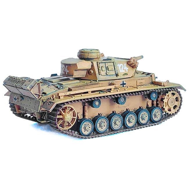 Germany Pz.Kpfw.III Ausf.N DAK Tank #124 "s.Pz.Abt.501 Tunisia Tiger Insignia" (1942/43) "NEO Dragon Armor" Series 1/72 Plastic Model by Dragon Models-Dragon Models-ModelCars.com