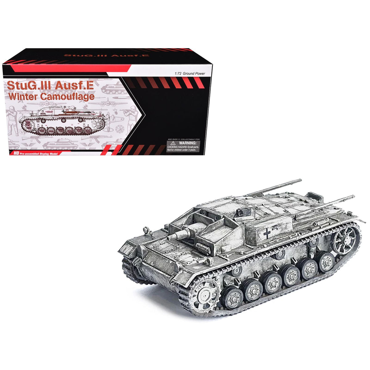 Germany StuG. III Ausf.E Tank Winter Camouflage "StuG.Abt. 202 Russia" (1942) "NEO Dragon Armor" Series 1/72 Plastic Model by Dragon Models-Dragon Models-ModelCars.com