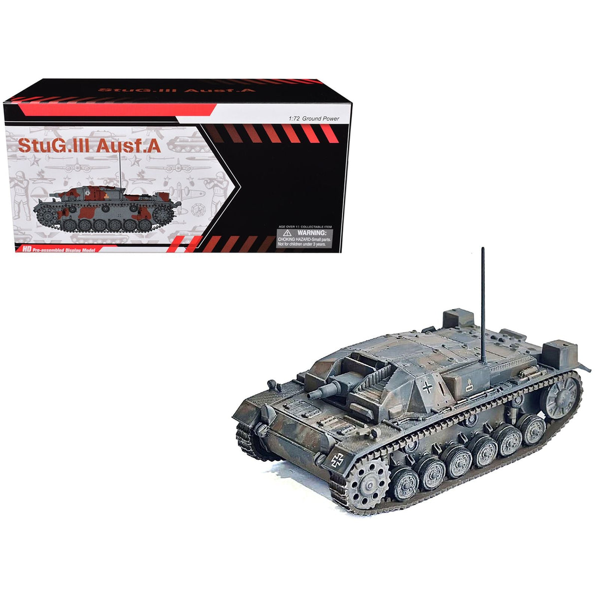 Germany StuG.III Ausf.A Tank "France" (1940) "NEO Dragon Armor" Series 1/72 Plastic Model by Dragon Models-Dragon Models-ModelCars.com