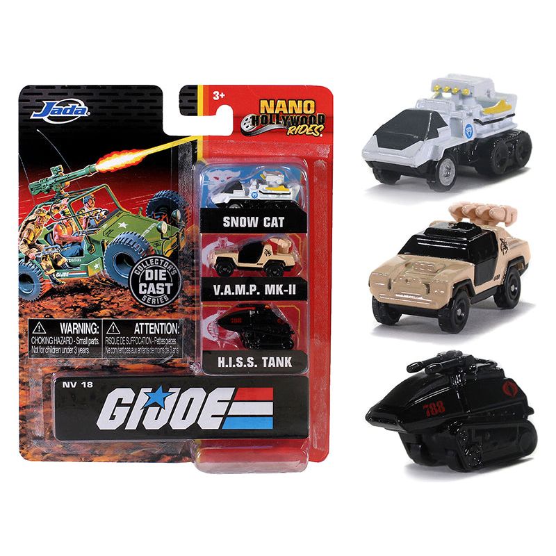 "G.I. Joe" 3 piece Set "Nano Hollywood Rides" Diecast Models by Jada - Jada - ModelCars.com