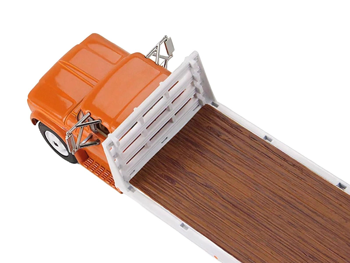 GMC 4000 Flatbed Truck Omaha Orange 1/64 Diecast Model by DCP/First Gear-First Gear-ModelCars.com
