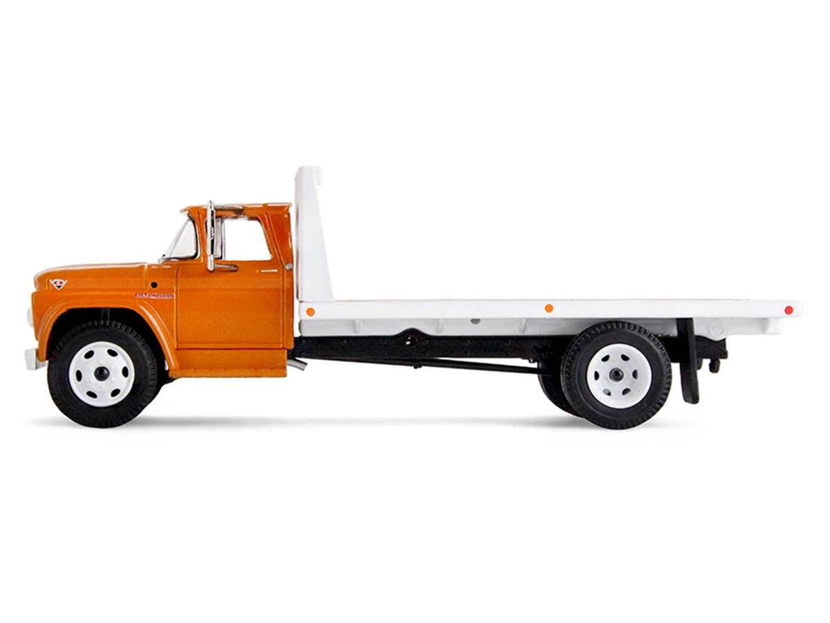 GMC 4000 Flatbed Truck Omaha Orange 1/64 Diecast Model by DCP/First Gear-First Gear-ModelCars.com