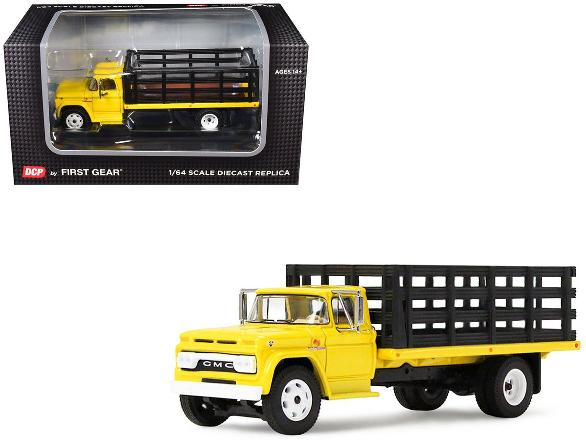 GMC 4000 Stake Truck Bright Yellow 1/64 Diecast Model by DCP/First Gear-First Gear-ModelCars.com