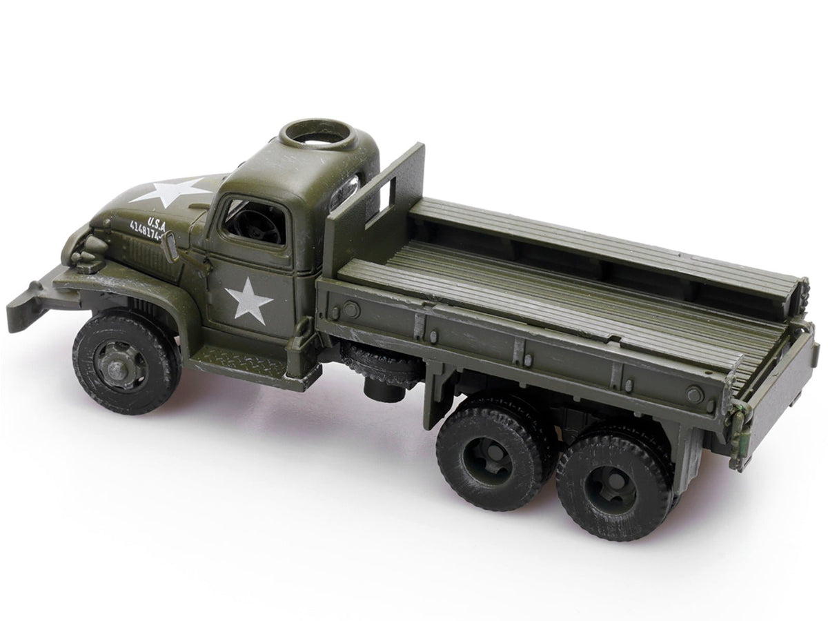 GMC CCKW 353 Truck With Mounted Gun Olive Drab "4148174-S" US Army World War II 1/72 Diecast Model by Legion-Legion-ModelCars.com