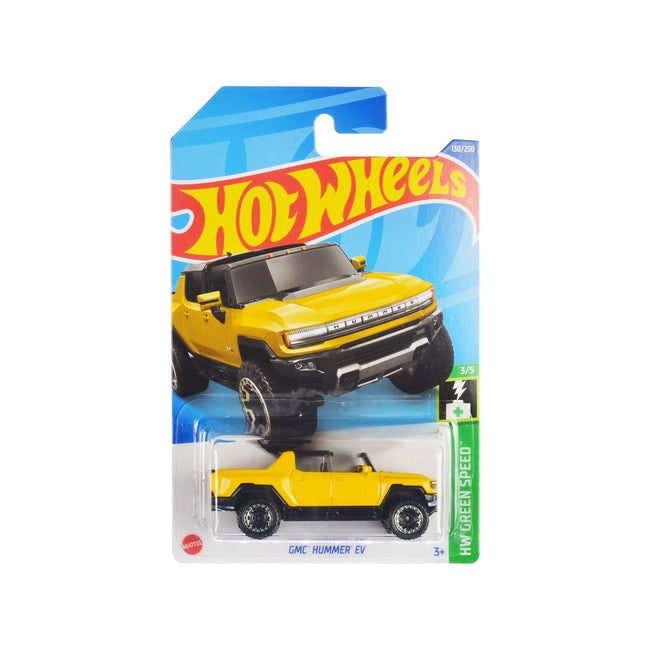 GMC Hummer EV Pickup Truck Yellow with Open Top "HW Green Speed" Series Diecast Model Car by Hot Wheels - Hotwheels - ModelCars.com