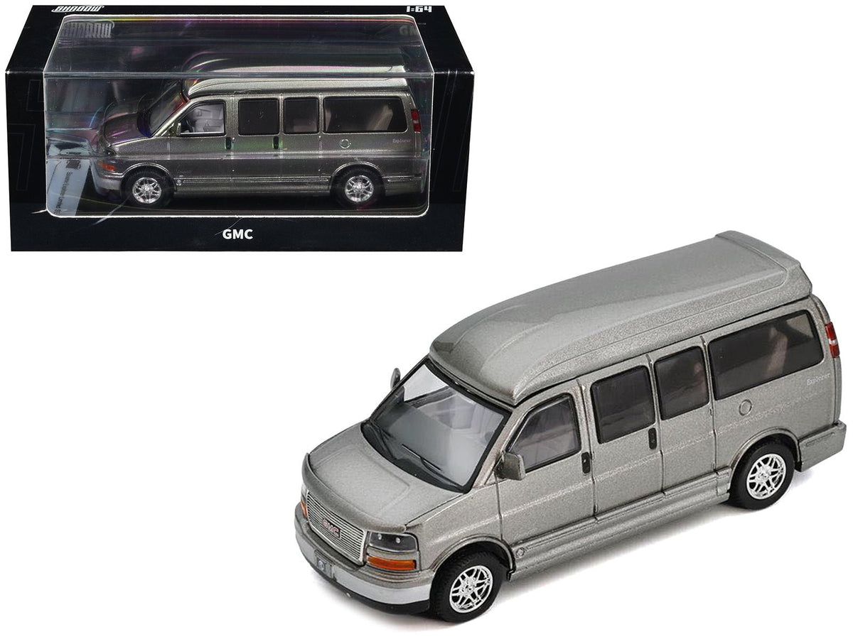 GMC Savana Explorer Limited SE Van Gray Metallic 1/64 Diecast Model Car by Shadow-Shadow-ModelCars.com
