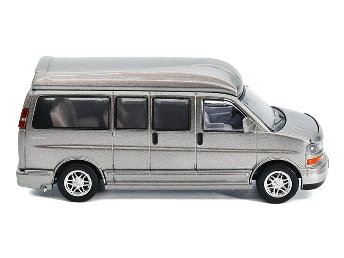 GMC Savana Explorer Limited SE Van Gray Metallic 1/64 Diecast Model Car by Shadow-Shadow-ModelCars.com