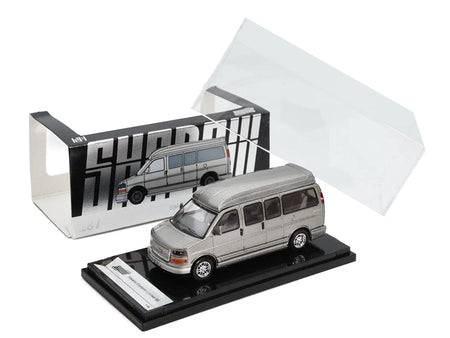 GMC Savana Explorer Limited SE Van Gray Metallic 1/64 Diecast Model Car by Shadow-Shadow-ModelCars.com