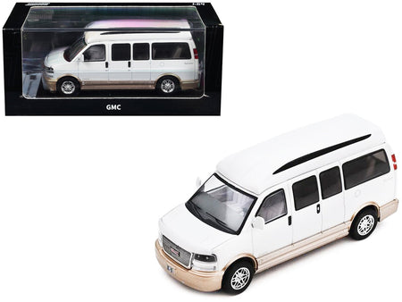 GMC Savana Explorer Limited SE Van White Metallic 1/64 Diecast Model Car by Shadow-Shadow-ModelCars.com