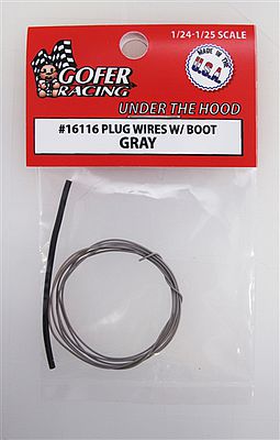 GR PLUG WIRES W/BOOT GRAY