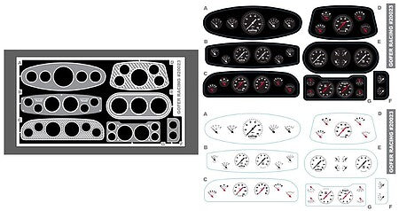 Gofer Racing Custom Car Gauges,Decals 1-24/-25