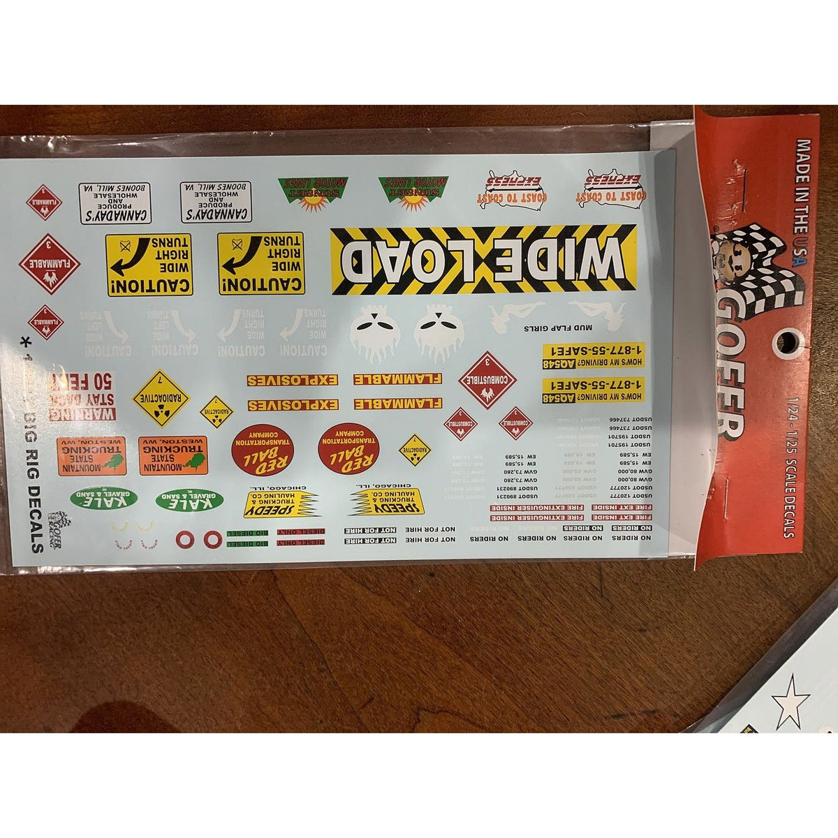 Gofer Racing 1/24 - 1/25 Big Rig Decals - Gofer Racing - ModelCars.com