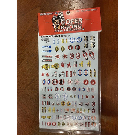 Gofer Racing 1/24 Scale Racing Sponsors Decal Sheet - Gofer Racing - ModelCars.com