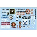 Gofer Racing 1/25 Scale 1/25 "ARMED SERVICES" Decal Sheet - Gofer Racing - ModelCars.com