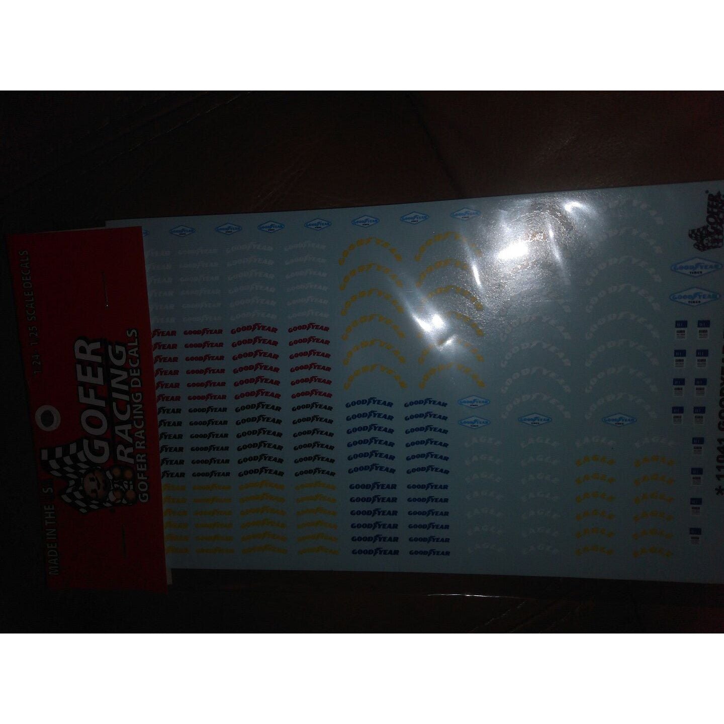Gofer Racing 1/25 Scale Goodyear Tire & Fender Decal Sheet - Gofer Racing - ModelCars.com