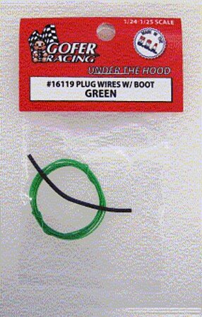 Gofer Racing Plug Wires with Boot (Green)-Gofer Racing-ModelCars.com