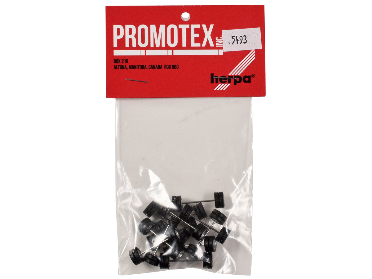 Goldhofer Trailer Wheelsets (12 Sets) 1/87 (HO) Plastic Model by Promotex-Promotex-ModelCars.com
