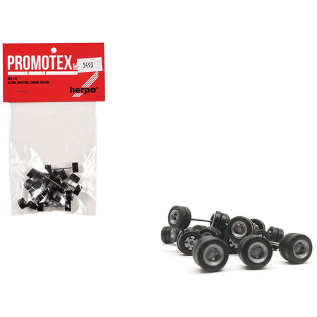 Goldhofer Trailer Wheelsets (12 Sets) 1/87 (HO) Plastic Model by Promotex-Promotex-ModelCars.com