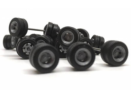 Goldhofer Trailer Wheelsets (12 Sets) 1/87 (HO) Plastic Model by Promotex-Promotex-ModelCars.com