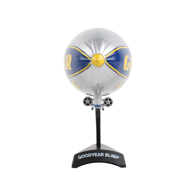 Goodyear Blimp Silver Metallic with Blue and Yellow Graphics "1 in Tires" 1/350 Diecast Model Airplane by Postage Stamp - Postage Stamp - ModelCars.com