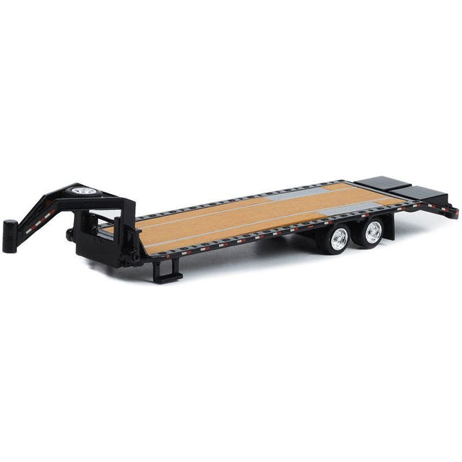 Gooseneck Trailer Black (In Box) 1/64 Diecast Model Car by Greenlight - Greenlight - ModelCars.com