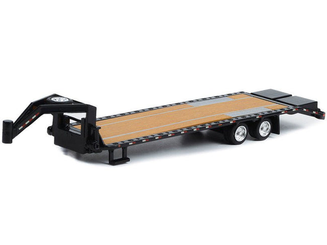 Gooseneck Trailer Black (In Box) 1/64 Diecast Model Car by Greenlight-Greenlight-ModelCars.com
