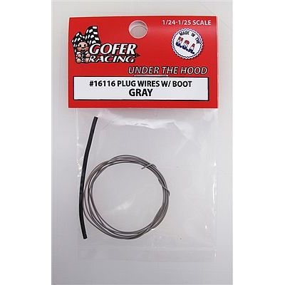 GR PLUG WIRES W/BOOT GRAY - Gofer Racing - ModelCars.com